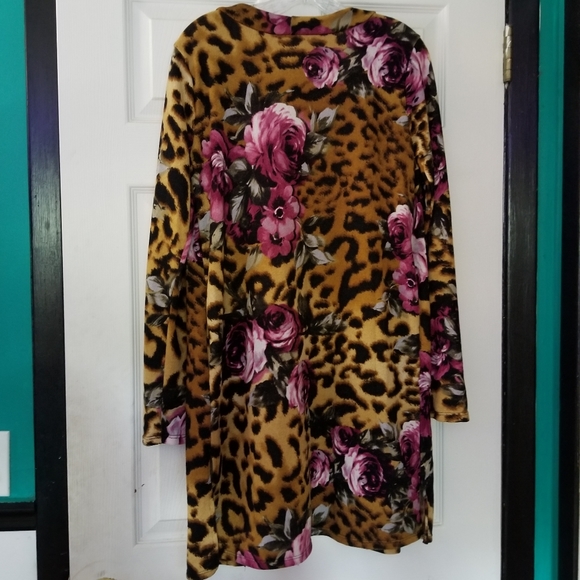 Mittoshop NWOT Leopard & Floral Print Cardigan S - Picture 4 of 9